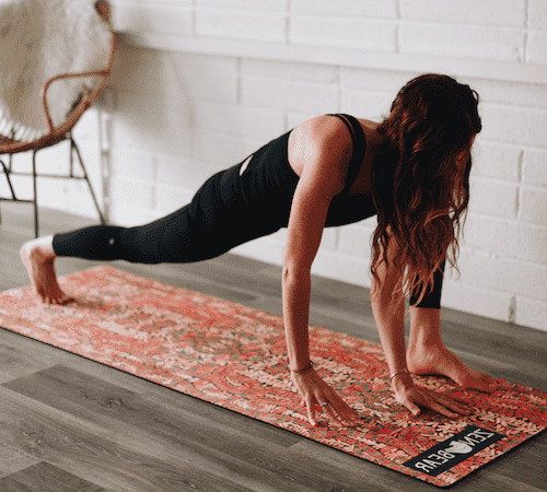 Woman in yoga pose